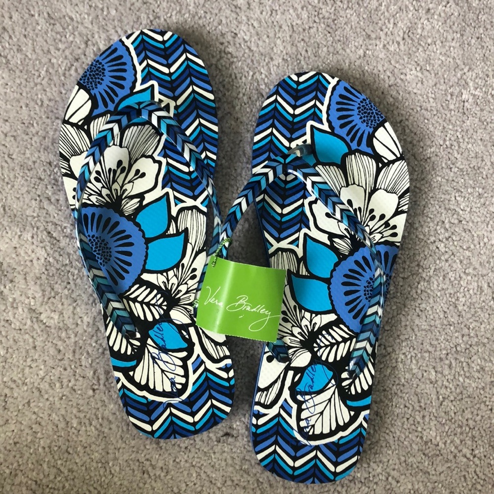 Vera Bradley NWT Blue Bayou Flip Flops